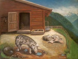 La casa dei maiali sulla montagna